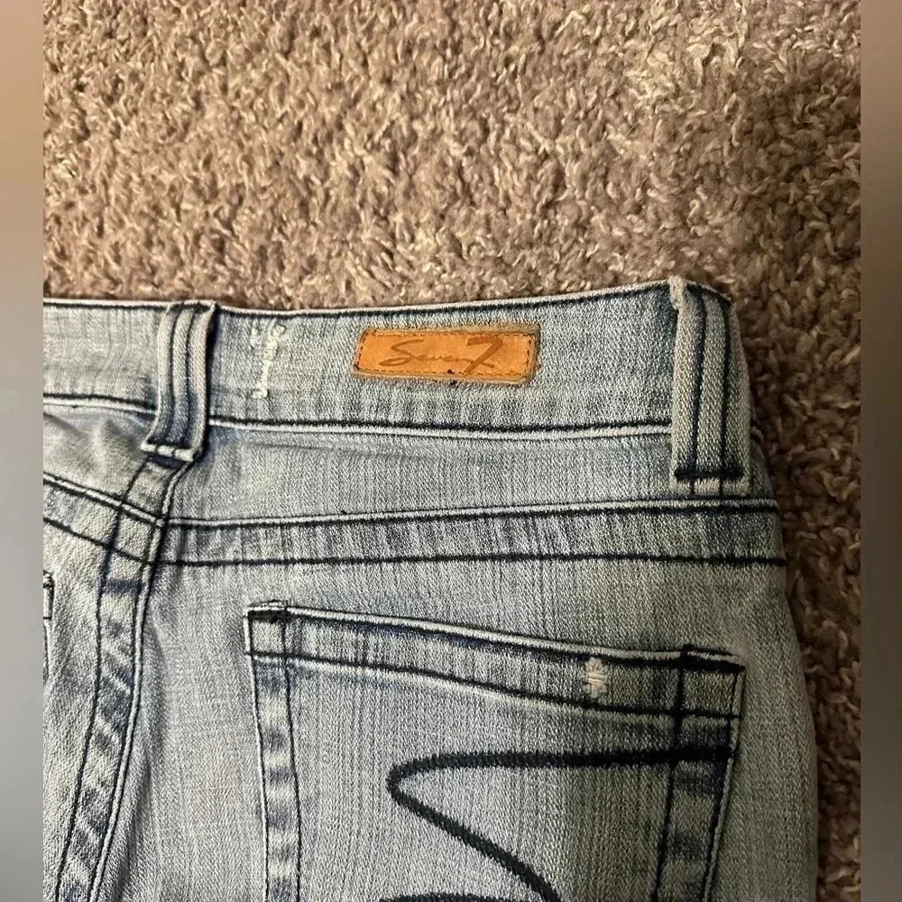 SEVEN7 Women’s Cotton Flare Light Denim Jeans size 28 - Picture 14 of 16